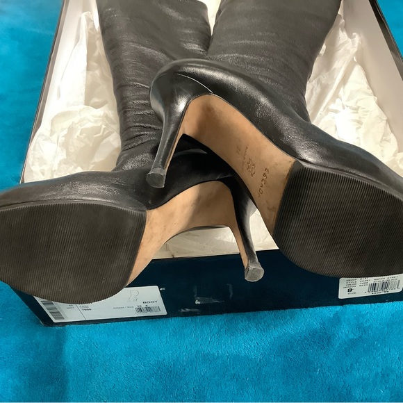 ESCADA Elastic Leather High Heel Boots - Picture 7 of 9